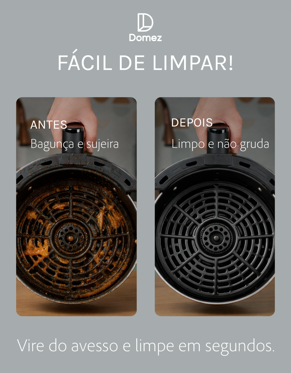 Kit 2 Formas de Silicone para Air Fryer Reutilizáveis