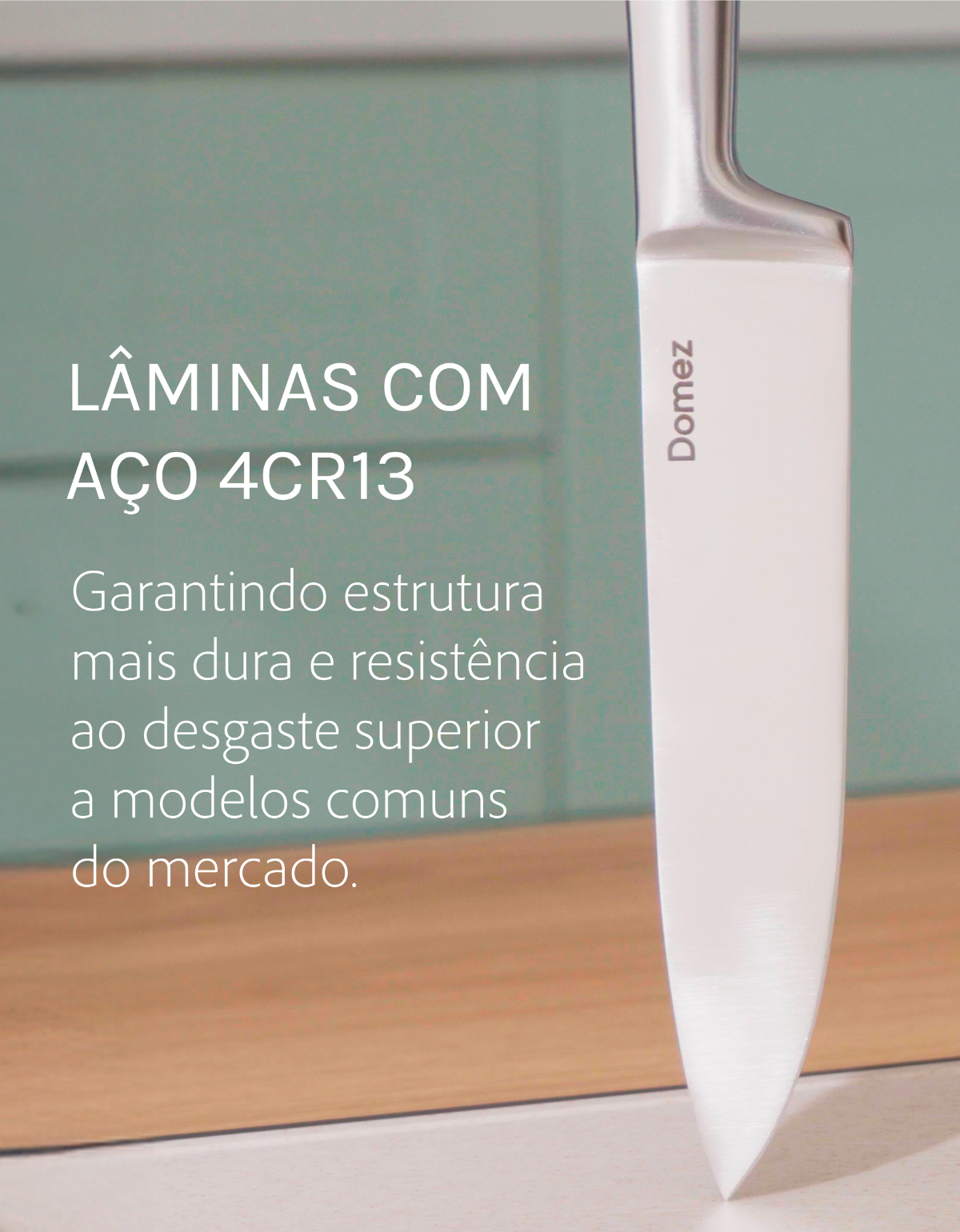 Jogo de 5 Facas de Cozinha Inox