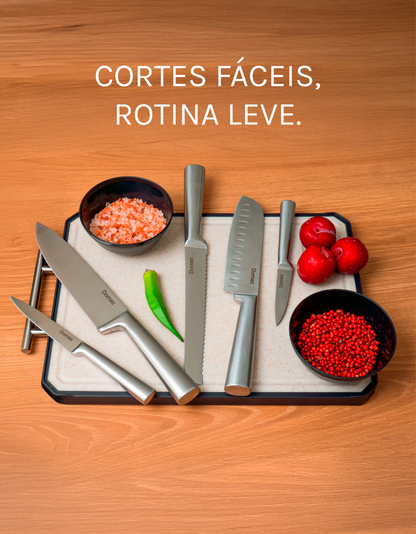 Jogo de 5 Facas de Cozinha Inox