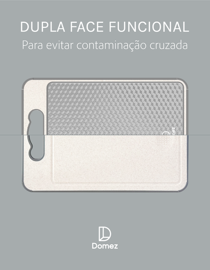 Tábua de Corte Dupla Face Inox e Polipropileno