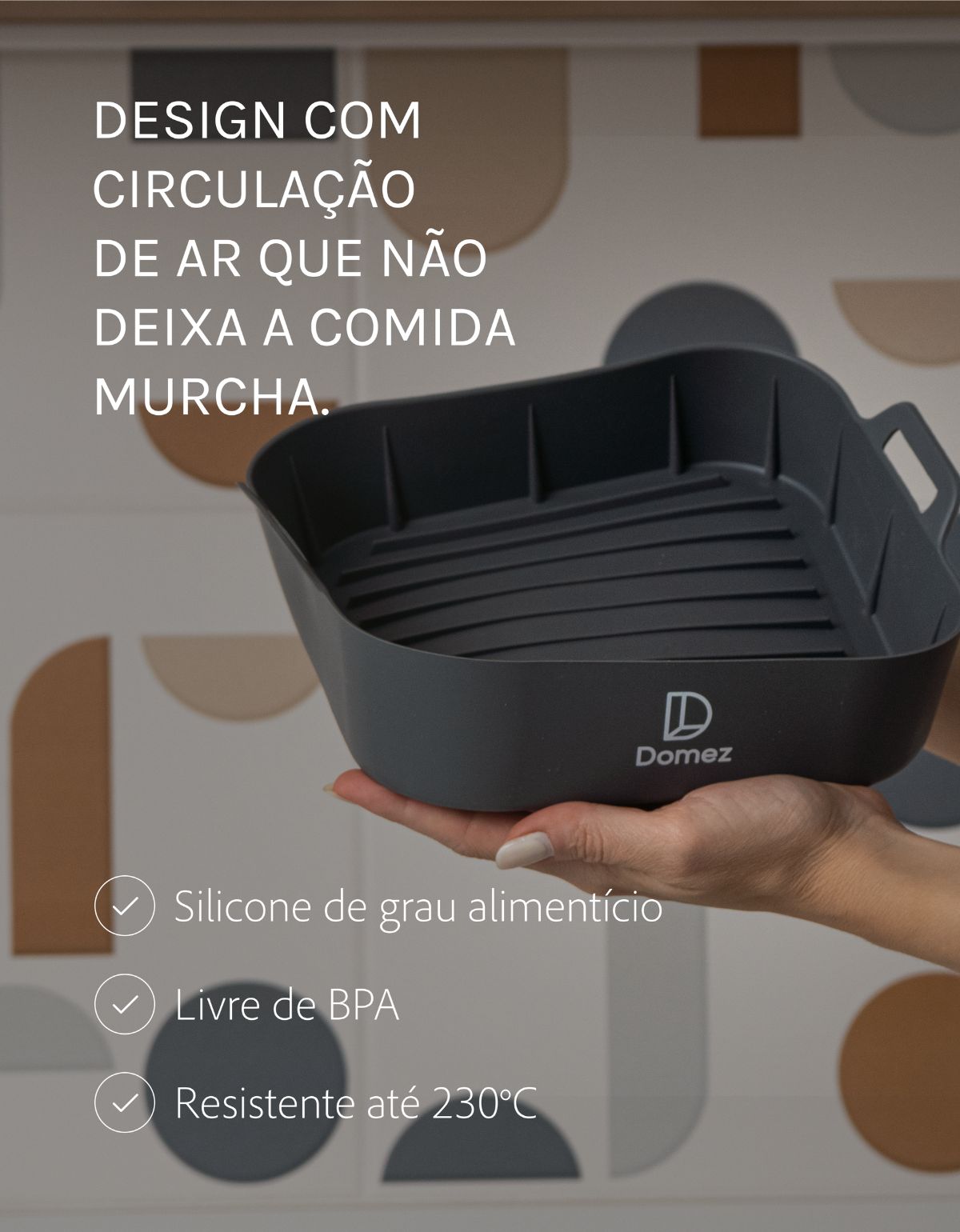 Kit 2 Formas de Silicone para Air Fryer Reutilizáveis