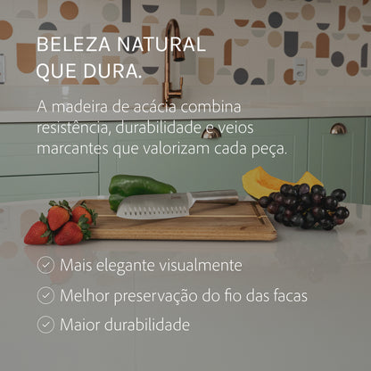 Tábua de Corte Acácia Slim