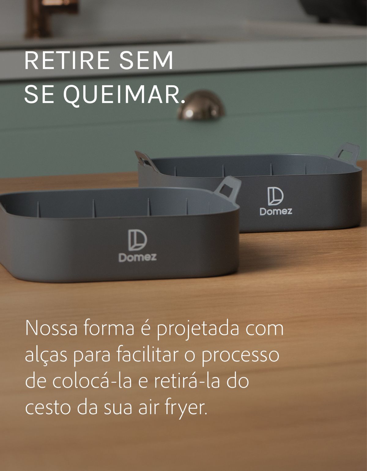 Kit 2 Formas de Silicone para Air Fryer Reutilizáveis