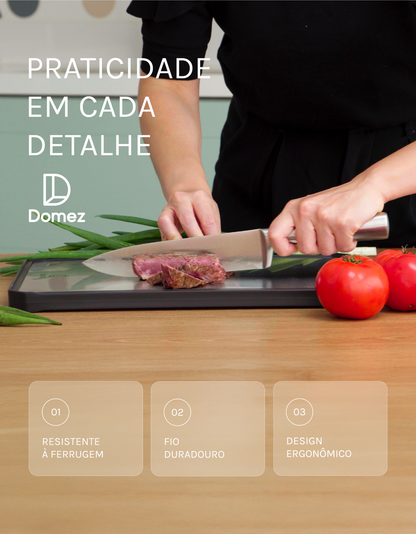 Jogo de 5 Facas de Cozinha Inox